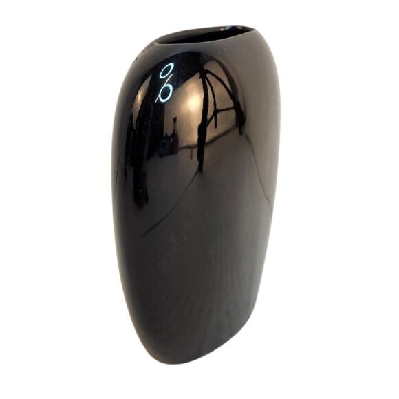 Russ Berrie Black Ceramic Decorative Small Vase 5054 - Picture 5 of 10